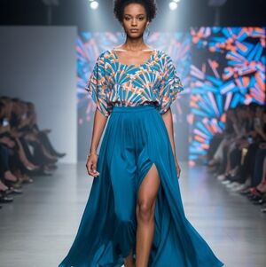 Abstract Patterned Women's Crop Top